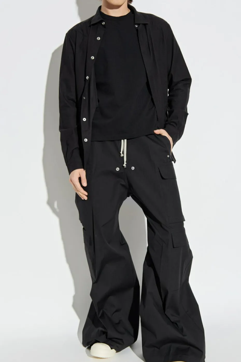 Rick Owens CZARNY Bawełniany t-shirt z okrągłym dekoltem