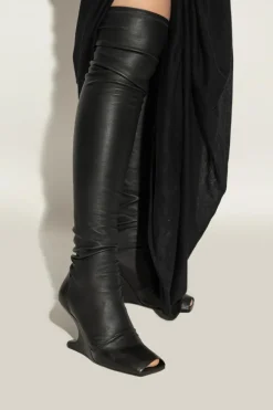 Rick Owens CZARNY Kozaki na obcasie