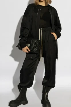 Rick Owens CZARNY Spodnie z kieszeniami