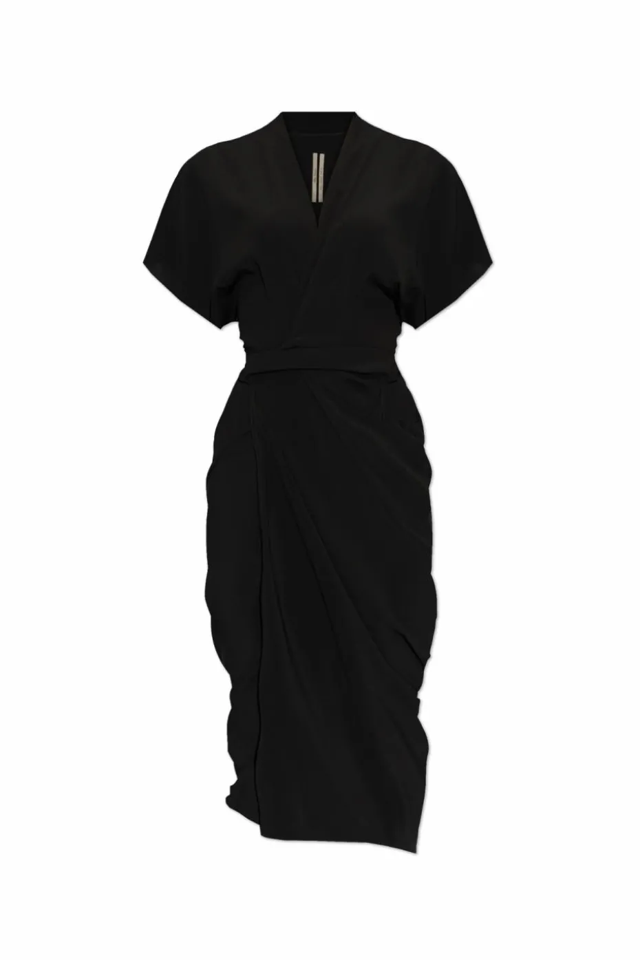 Rick Owens CZARNY Sukienka `Wrap`