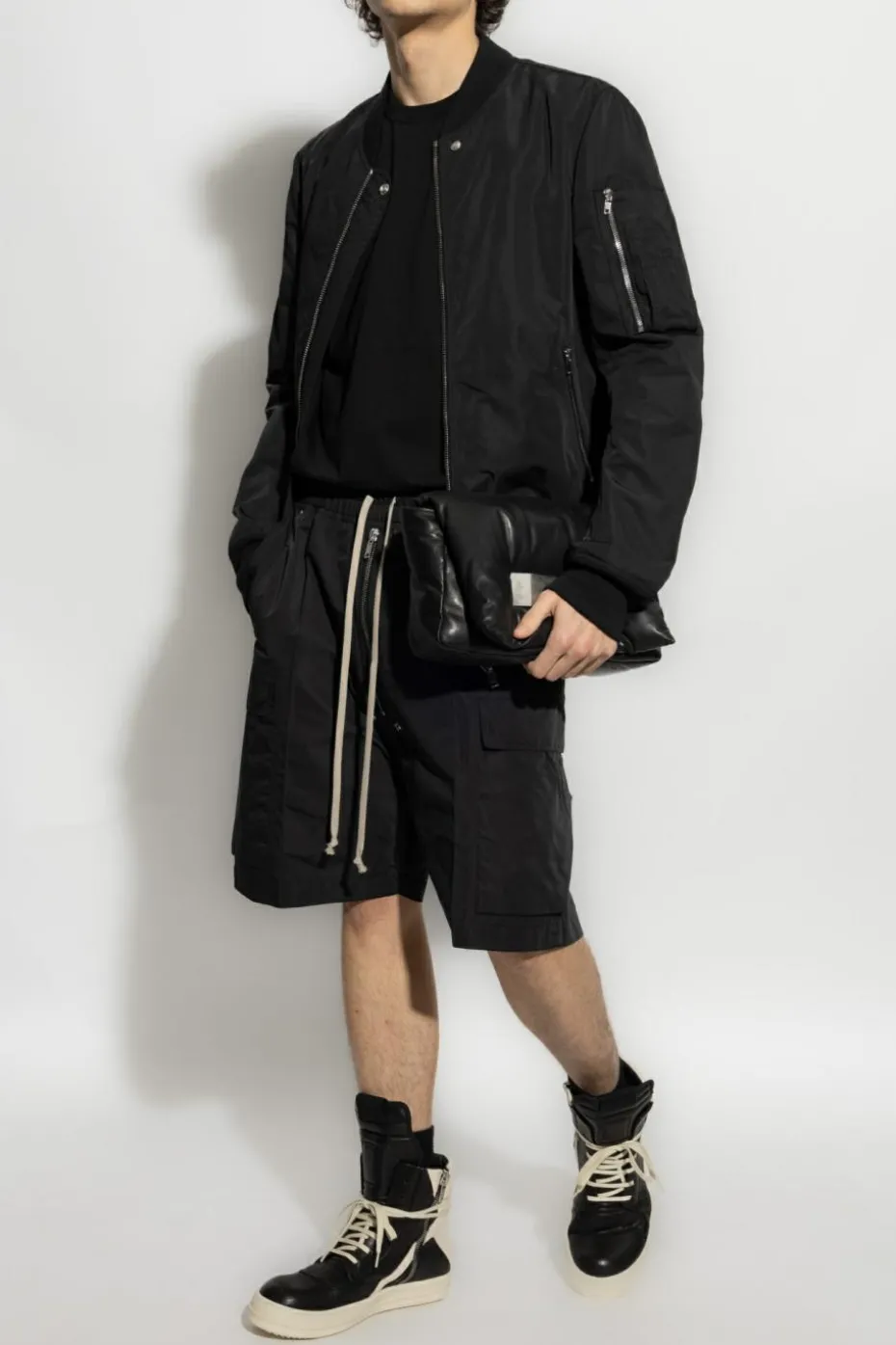 Rick Owens CZARNY T-shirt 'Jumbo SS'