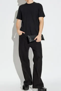 Rick Owens CZARNY T-shirt z okrągłym dekoltem