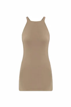 Rick Owens DRKSHDW beżowy Top `Racer`