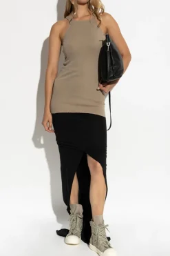 Rick Owens DRKSHDW beżowy Top `Racer`