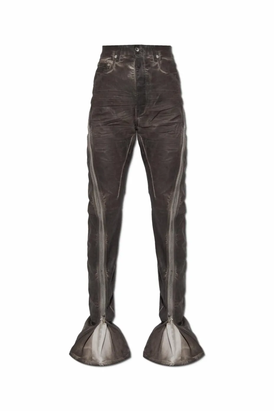 Rick Owens DRKSHDW BRĄZOWY Spodnie `Bolan Banana`