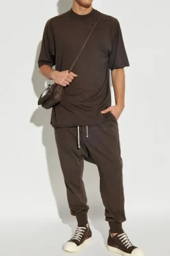 Rick Owens DRKSHDW BRĄZOWY T-shirt `Jumbo`