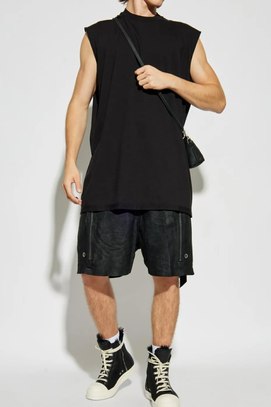 Rick Owens DRKSHDW CZARNY T-shirt `Tarp`