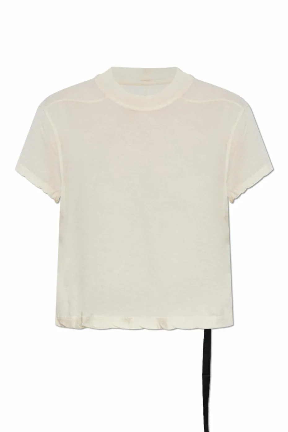 Rick Owens DRKSHDW kremowy Krótki t-shirt