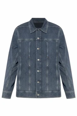Rick Owens DRKSHDW NIEBIESKI Kurtka jeansowa `Lido`