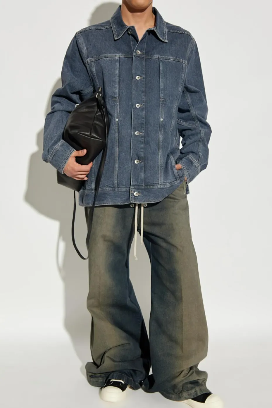 Rick Owens DRKSHDW NIEBIESKI Kurtka jeansowa `Lido`