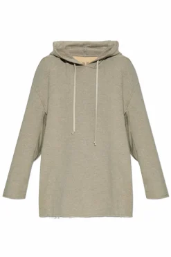 Rick Owens DRKSHDW SZARY Bluza z kapturem `Peter`
