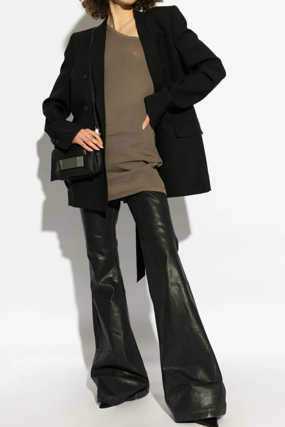 Rick Owens DRKSHDW ZIELONY Top `One Shoulder`