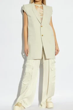 Rick Owens kremowy Marynarka `Dirt Tailored SL`