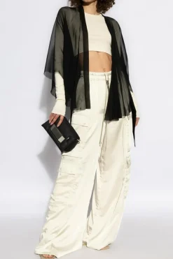 Rick Owens kremowy Spodnie `Cargobelas`