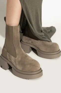 Rick Owens SZARY Botki na obcasie `Beatle`