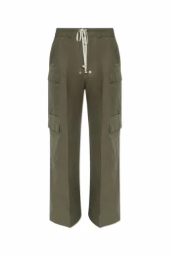 Rick Owens ZIELONY Spodnie typu `cargo` z szerokimi nogawkami