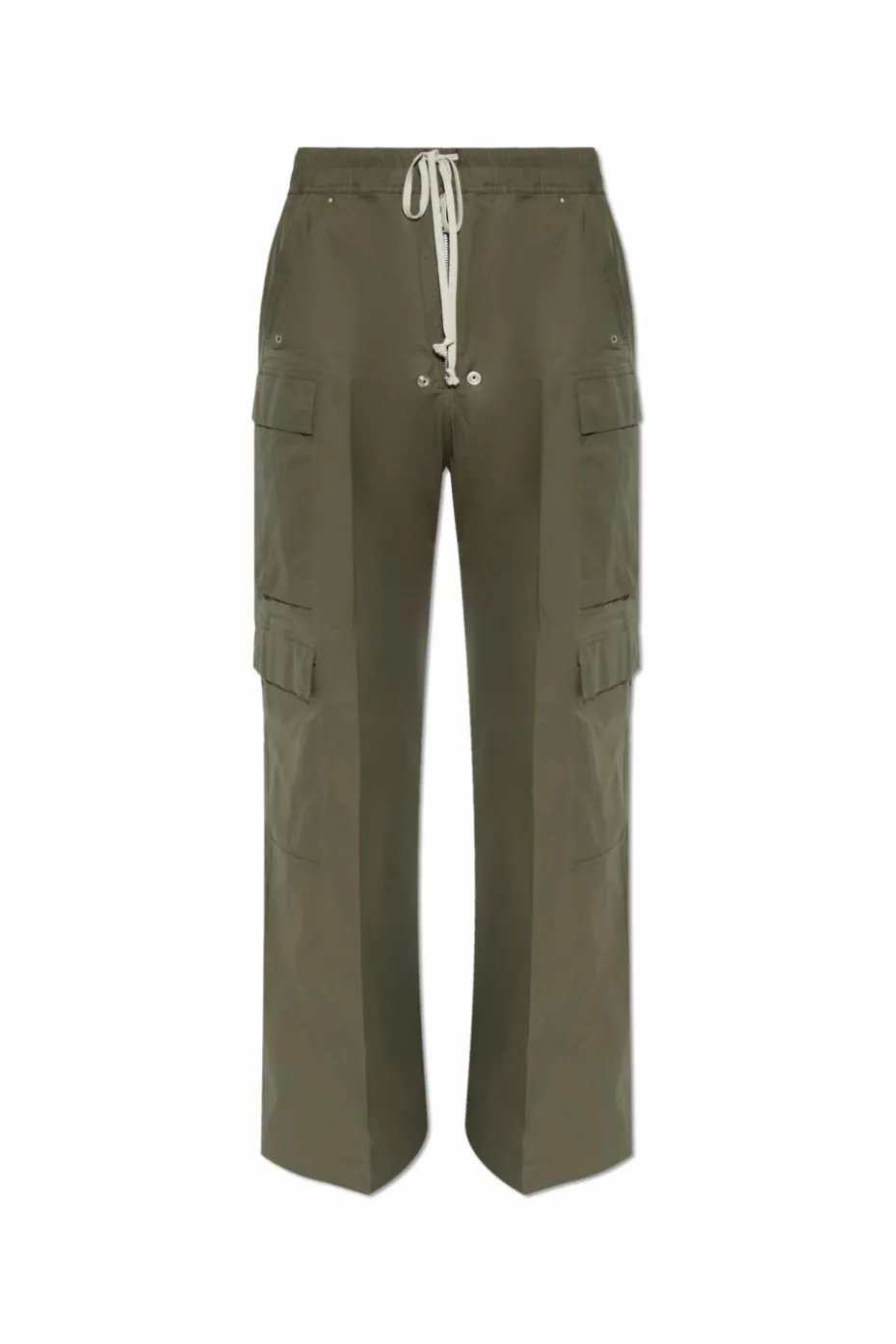 Rick Owens ZIELONY Spodnie typu `cargo` z szerokimi nogawkami