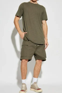 Rick Owens ZIELONY T-shirt `Level T`