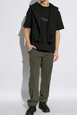 ROA CZARNY T-shirt z logo