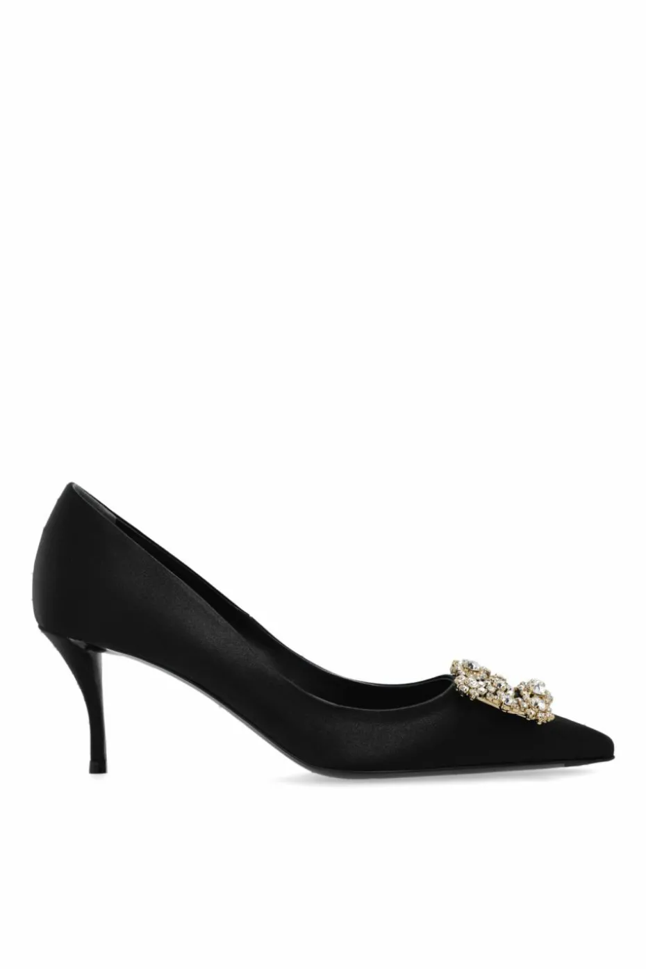 Roger Vivier CZARNY Satynowe buty na obcasie ‘Efflorescence’