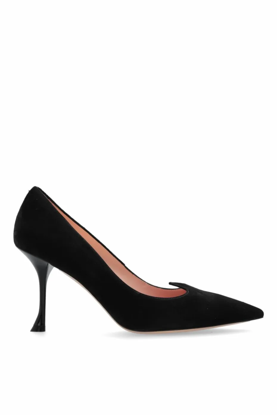 Roger Vivier CZARNY Zamszowe buty na obcasie `I Love`