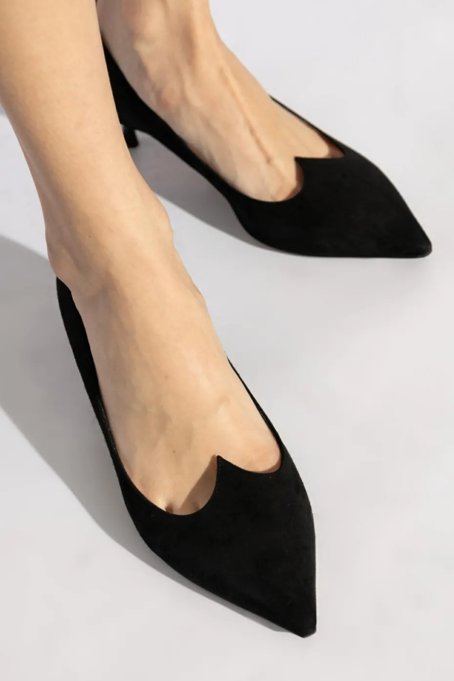 Roger Vivier CZARNY Zamszowe buty na obcasie ‘I Love Vivier’