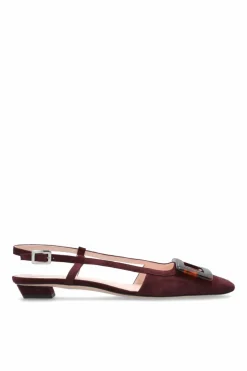 Roger Vivier FIOLETOWY Skórzane buty `Belle`