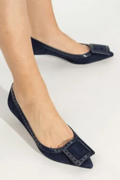 Roger Vivier GRANATOWY Buty na obcasie ‘Viv In The City’