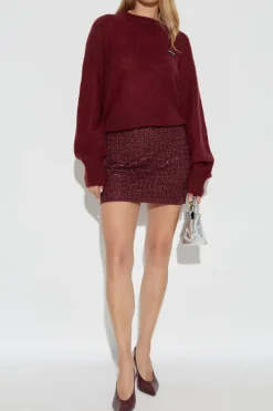 ROTATE BORDO Sweter z logo