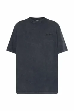 ROTATE SZARY T-shirt z logo