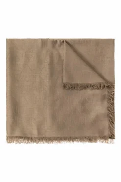 Saint Laurent beżowy Chusta z logo