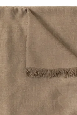 Saint Laurent beżowy Chusta z logo