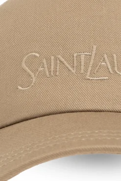 Saint Laurent beżowy Czapka z daszkiem