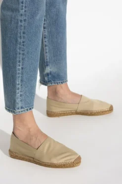 Saint Laurent beżowy Espadryle z logo