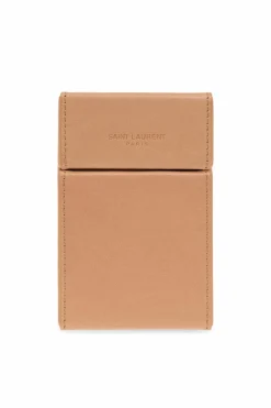 Saint Laurent beżowy Etui na papierosy