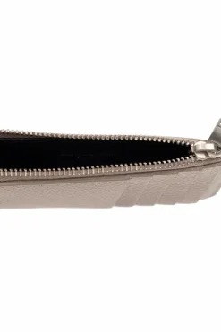 Saint Laurent beżowy Etui na karty z logo