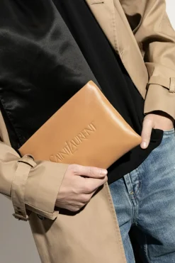 Saint Laurent beżowy Kopertówka ‘Small Puffy’