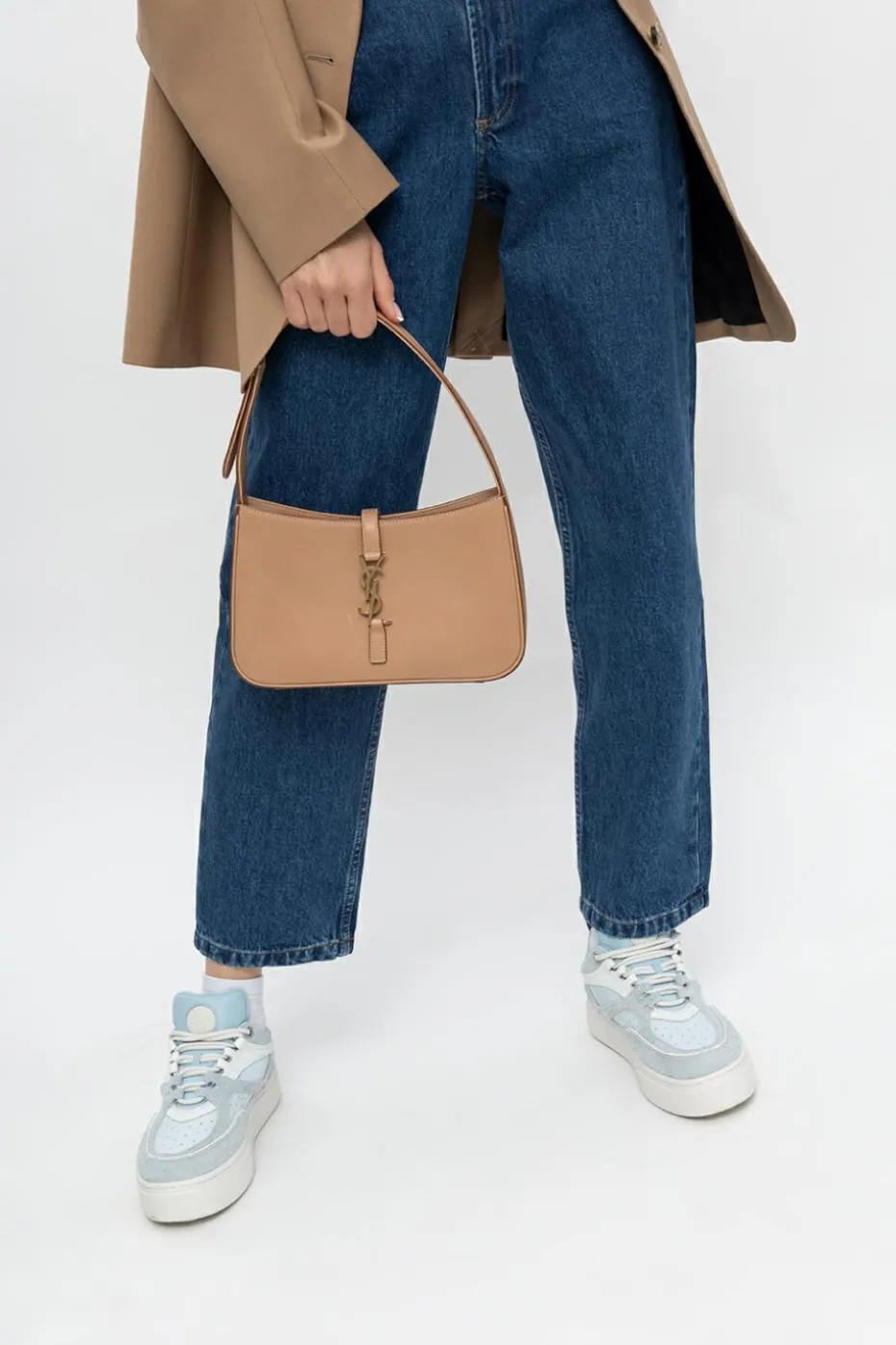 Saint Laurent beżowy Torba na ramię ‘Le 5 a 7’