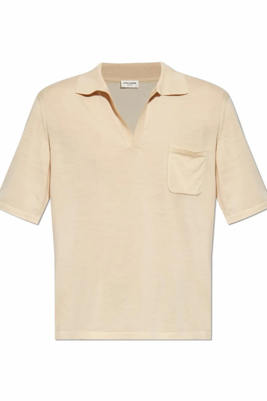 Saint Laurent beżowy Wełniane polo