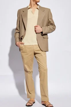 Saint Laurent beżowy Wełniane polo