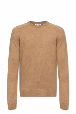 Saint Laurent beżowy Wełniany sweter