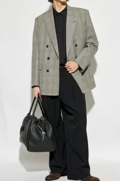Saint Laurent beżowy Wełniana marynarka