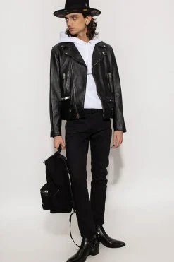 Saint Laurent BIAŁY Bluza z kapturem