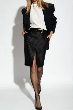 Saint Laurent BIAŁY Jedwabny top