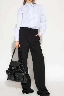 Saint Laurent BIAŁY Koszula ze wzorem w prążki
