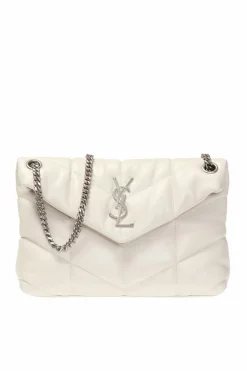 Saint Laurent BIAŁY Torba na ramię ‘Loulou Puffer’