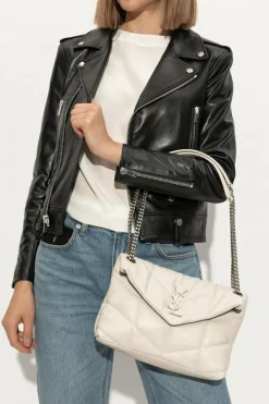 Saint Laurent BIAŁY Torba na ramię ‘Loulou Puffer’