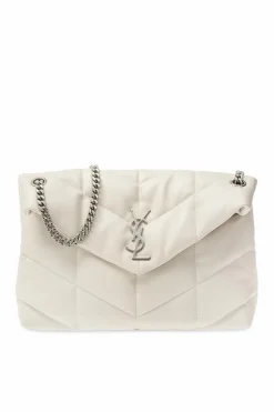 Saint Laurent BIAŁY Torba na ramię ‘Loulou Puffer’