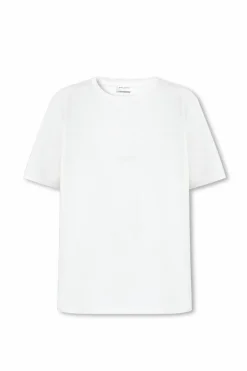 Saint Laurent BIAŁY T-shirt z logo