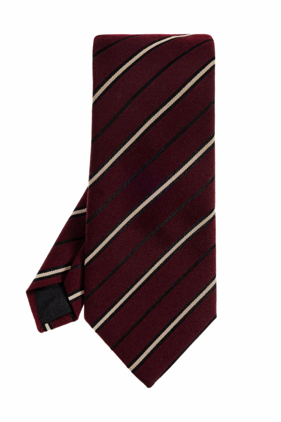 Saint Laurent BORDO Krawat w paski